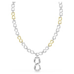 Dextera strandage Round cut, White, Mixed metal finish